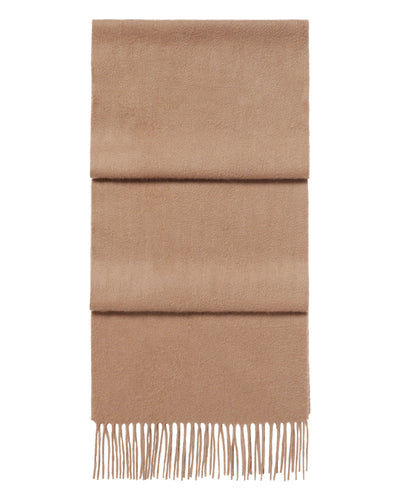 N.Peal Unisex Woven Cashmere Scarf Dark Tan Brown