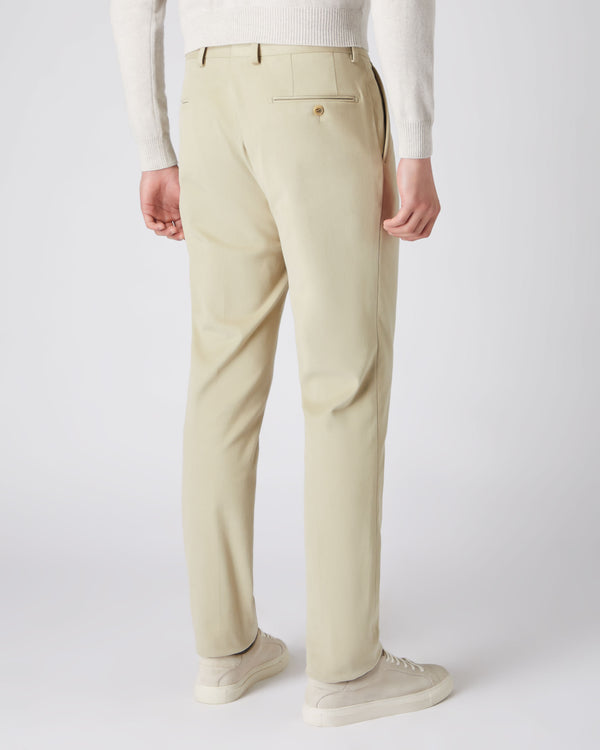 N.Peal Men's Cotton Trousers Sand Brown