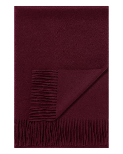 N.Peal Women's Woven Cashmere Shawl Bordeaux Red