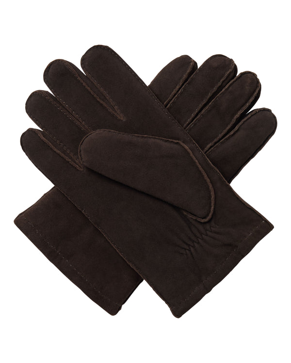 N.Peal Men's Lambskin Gloves Brown