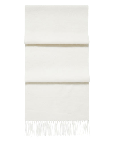 N.Peal Unisex Woven Cashmere Scarf New Ivory White