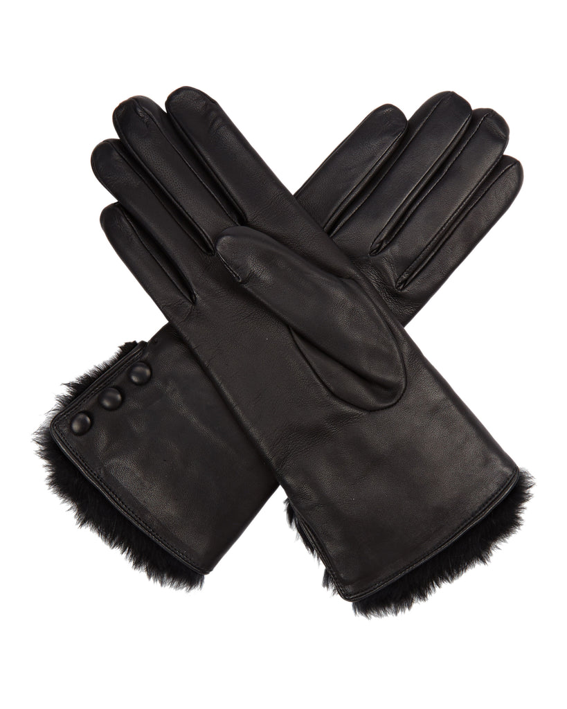 1150~Leather Gloves with Fur main image 1