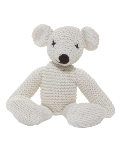 N.Peal Cashmere Teddy Bear New Ivory White
