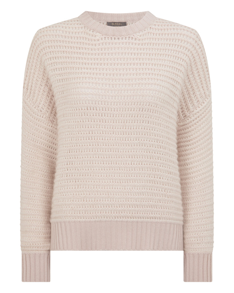 Women's Mesh Knit Cashmere Silk Jumper Dusk Pink | N.Peal