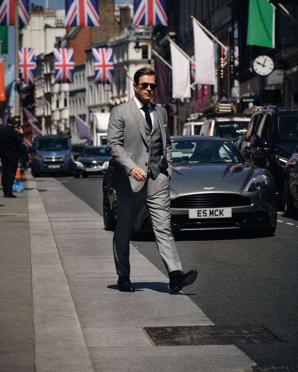 N.Peal 007 Woven 3 Piece Suit Grey