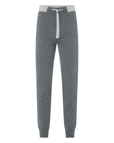 N.Peal Men's Brompton Cashmere Jogger Elephant Grey