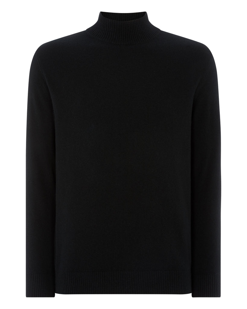 Men's Turtle Neck Cashmere Jumper Black