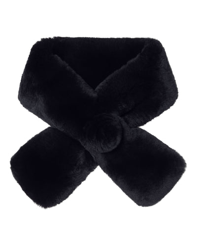 N.Peal Women's Fur Neck Warmer Navy Blue