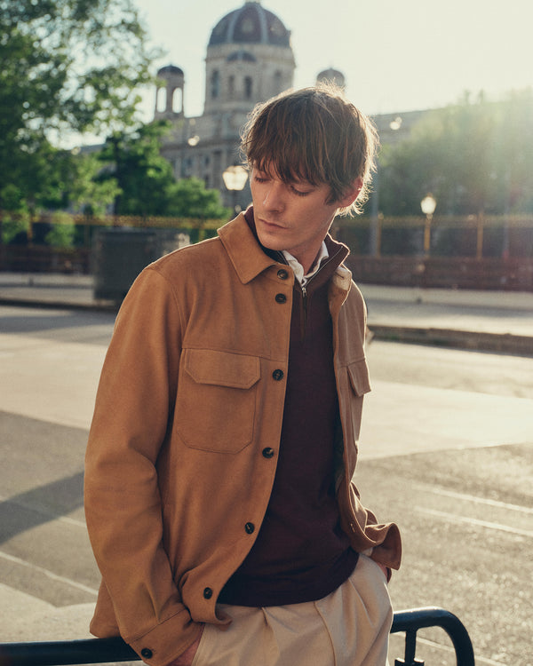 Men's Suede Jacket Tan Brown | N.Peal
