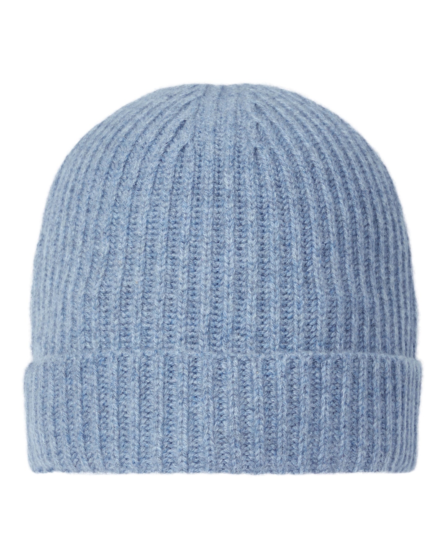 Unisex Ribbed Cashmere Hat Faded Indigo Blue | N.Peal