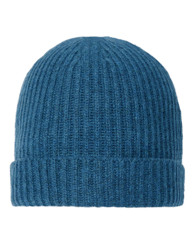 N.Peal Unisex Ribbed Cashmere Hat Lagoon Blue
