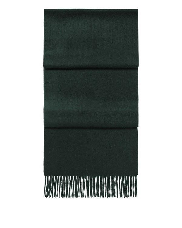 N.Peal Unisex Large Woven Cashmere Scarf Dark Green