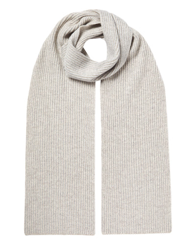 N.Peal Women's Plated Rib Cashmere Scarf Sand Brown