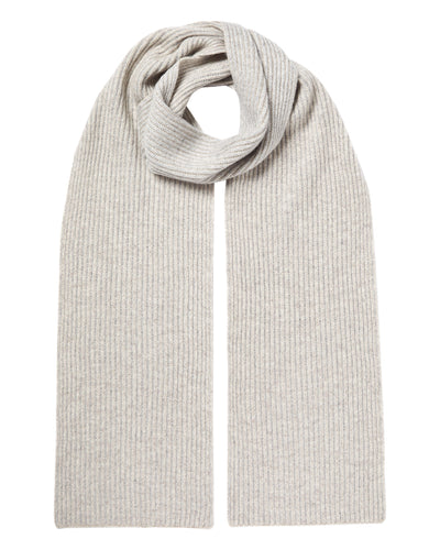 N.Peal Women's Plated Rib Cashmere Scarf Sand Brown