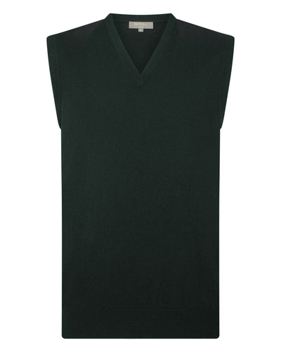 N.Peal Men's The Westminster Cashmere Slipover Dark Green