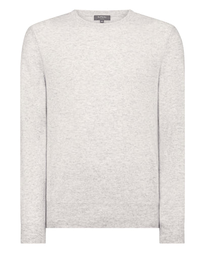 N.Peal The Oxford Round Neck Cashmere Jumper Pebble Grey