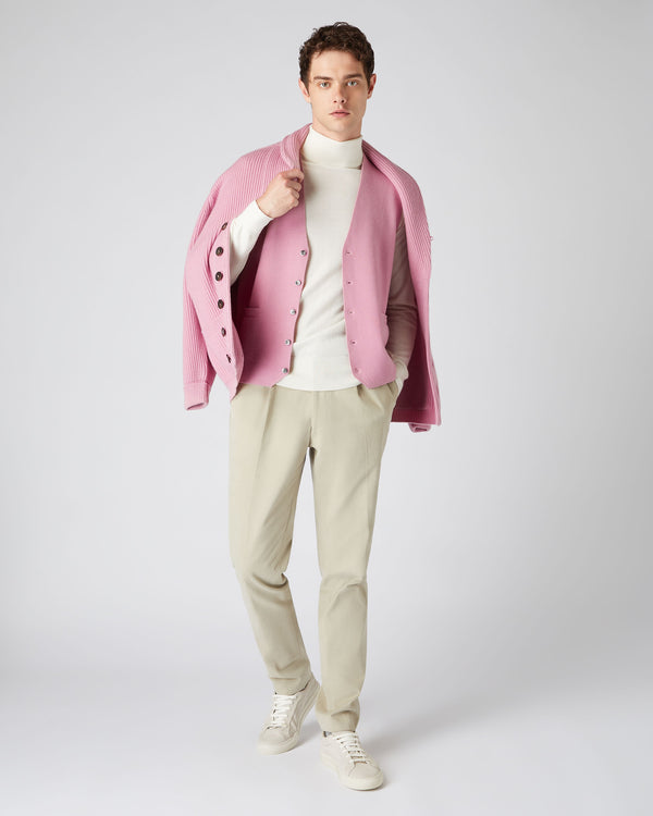 N.Peal Men's The Chelsea Milano Cashmere Waistcoat Burano Pink