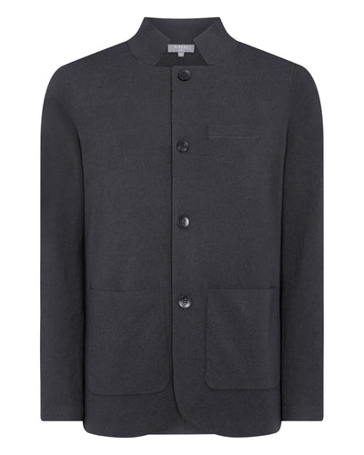 N.Peal Men's Fine Gauge Milano Cashmere Jacket Flint Grey