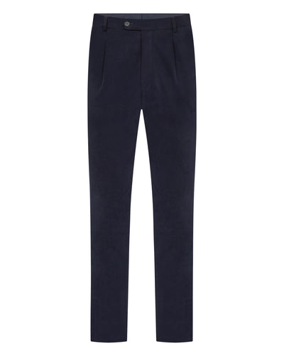 N.Peal Men's Cotton Trousers Navy Blue