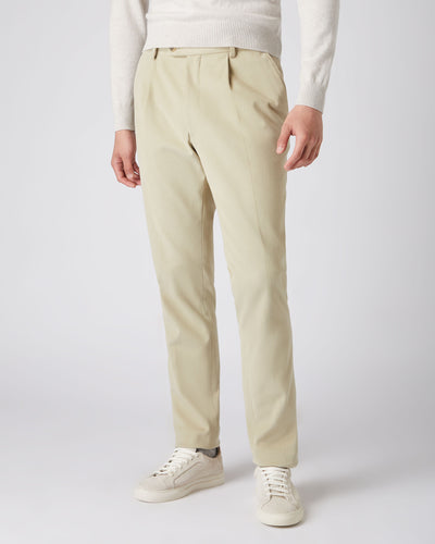 N.Peal Men's Cotton Trousers Sand Brown