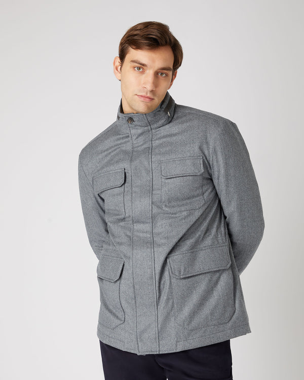 Men's Utility Jacket Flannel Grey