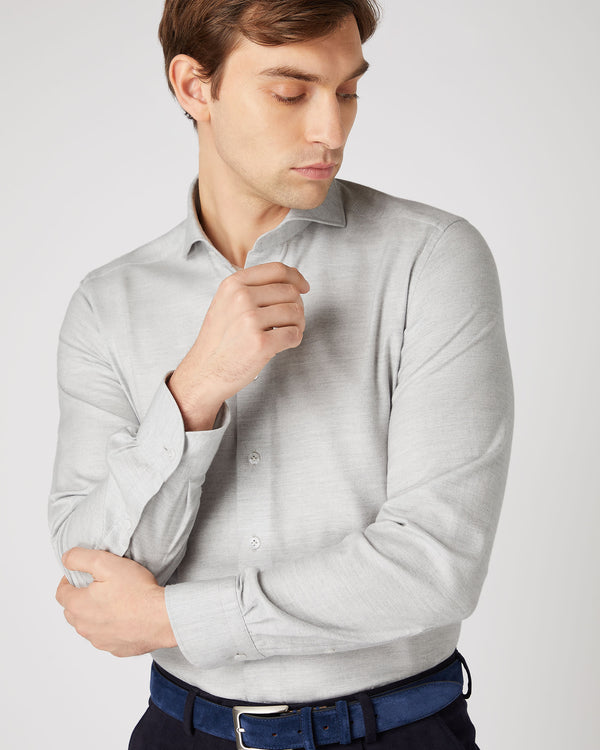 Men's Cashmere Touch Shirt Grey