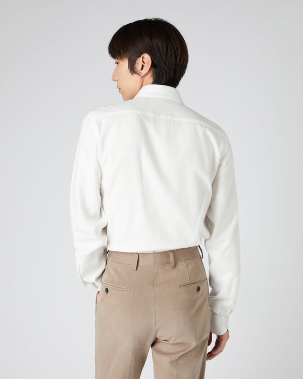 Men's Cashmere Touch Shirt White