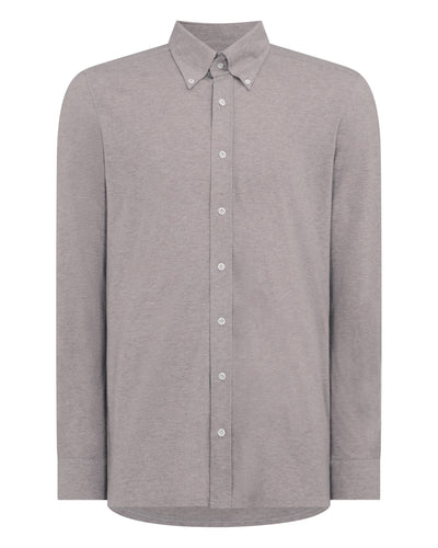 N.Peal Men's Button Down Collar Shirt Beige Brown