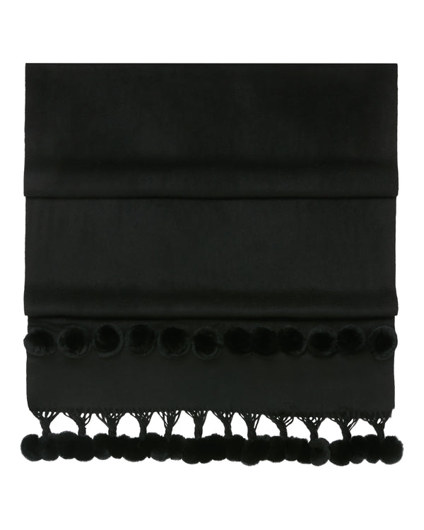 Women's Davos Fur Bobble Woven Shawl  1