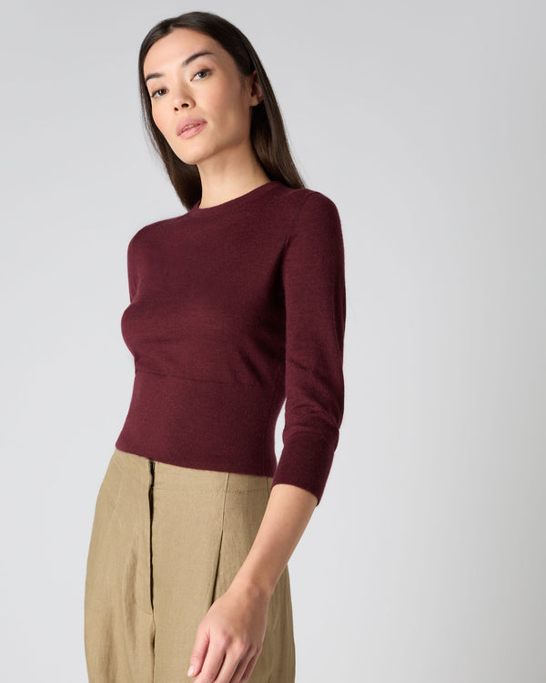 burgundy cropped jumper