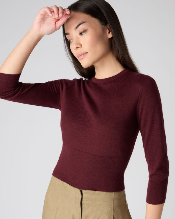 burgundy cropped jumper
