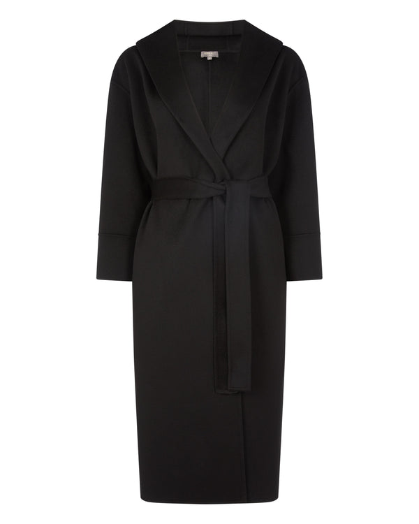 N.Peal Women's Cashmere Robe Coat Black