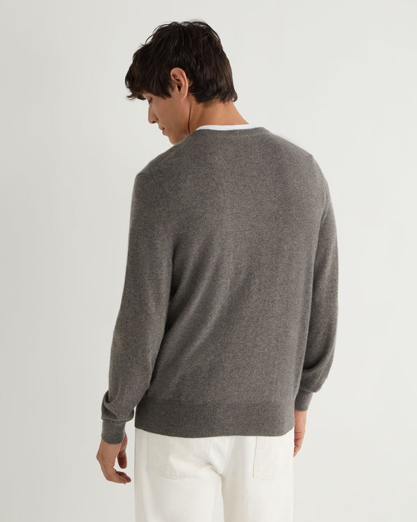 Men's Oxford Round Neck Cashmere Jumper 4