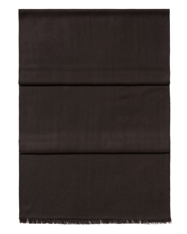 N.Peal Women's Pashmina Cashmere Stole Chocolate Brown