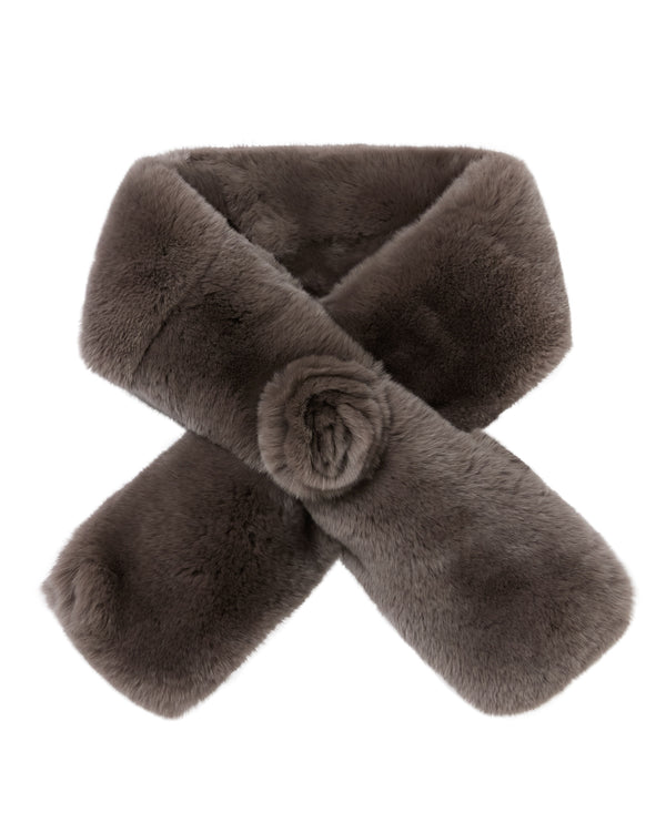 N.Peal Women's Fur Neck Warmer Soft Truffle Brown