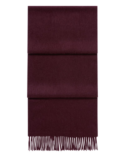N.Peal Unisex Large Woven Cashmere Scarf Bordeaux Red