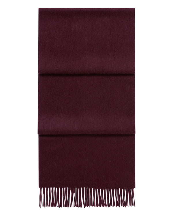 N.Peal Unisex Large Woven Cashmere Scarf Bordeaux Red