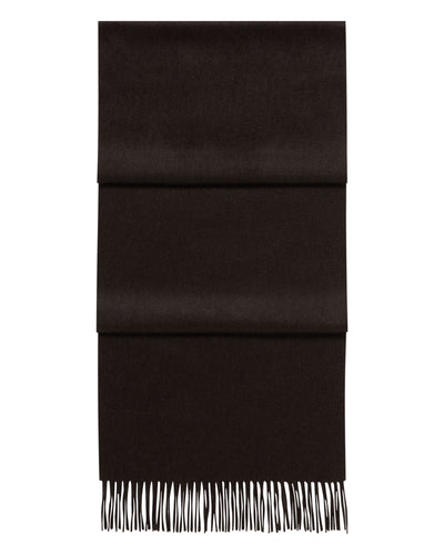 N.Peal Unisex Large Woven Cashmere Scarf Chocolate Brown
