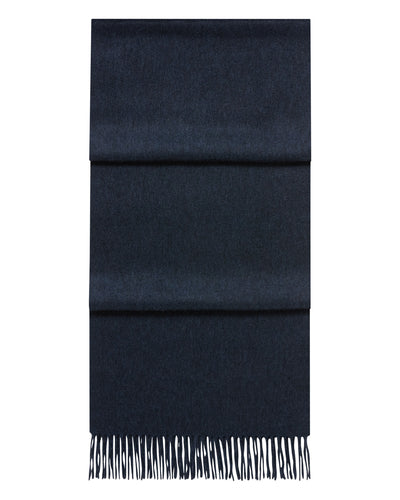N.Peal Unisex Large Woven Cashmere Scarf Indigo Blue