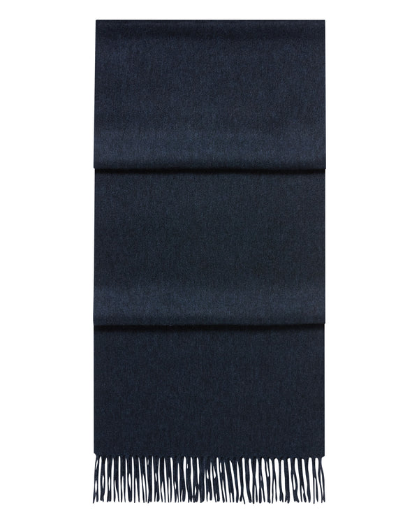 N.Peal Unisex Large Woven Cashmere Scarf Indigo Blue