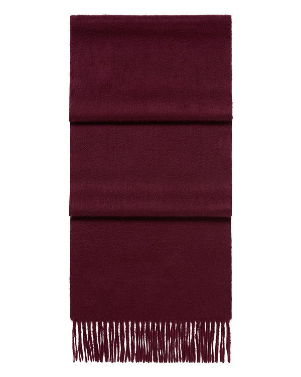 N.Peal Unisex Woven Cashmere Scarf Bordeaux Red