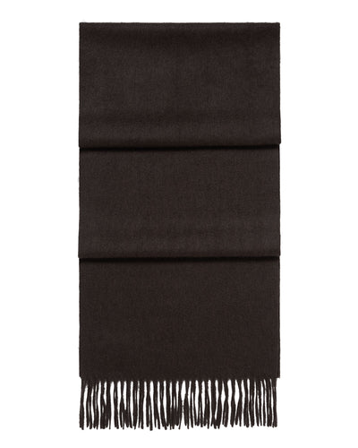 N.Peal Unisex Woven Cashmere Scarf Chocolate Brown