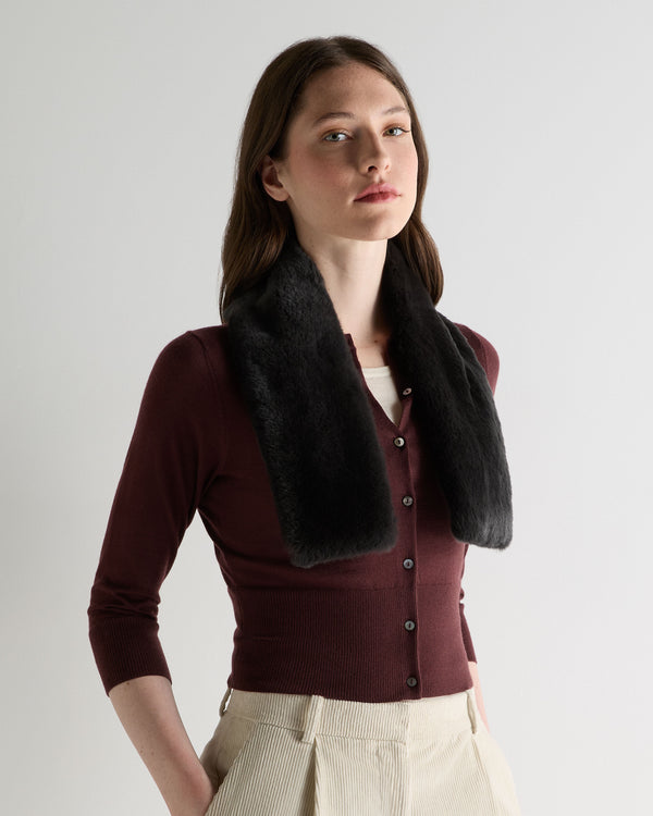 N.Peal Unisex Fur Neckwarmer Chocolate Brown