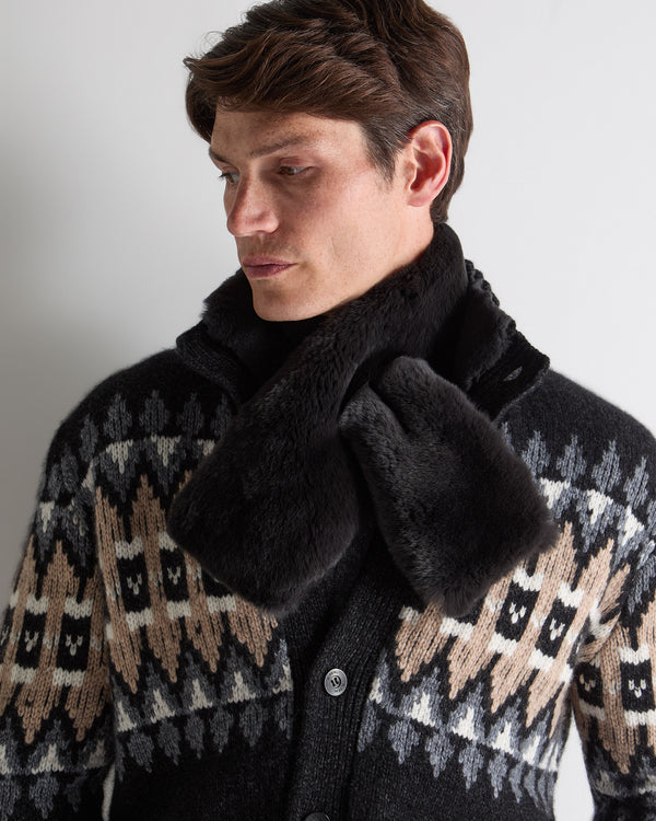 N.Peal Unisex Fur Neckwarmer Chocolate Brown