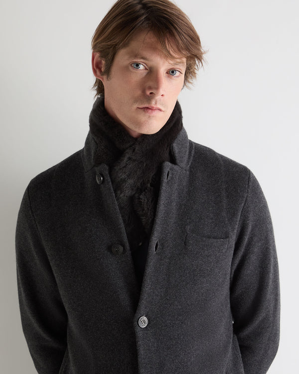 N.Peal Unisex Fur Neckwarmer Dark Charcoal Grey