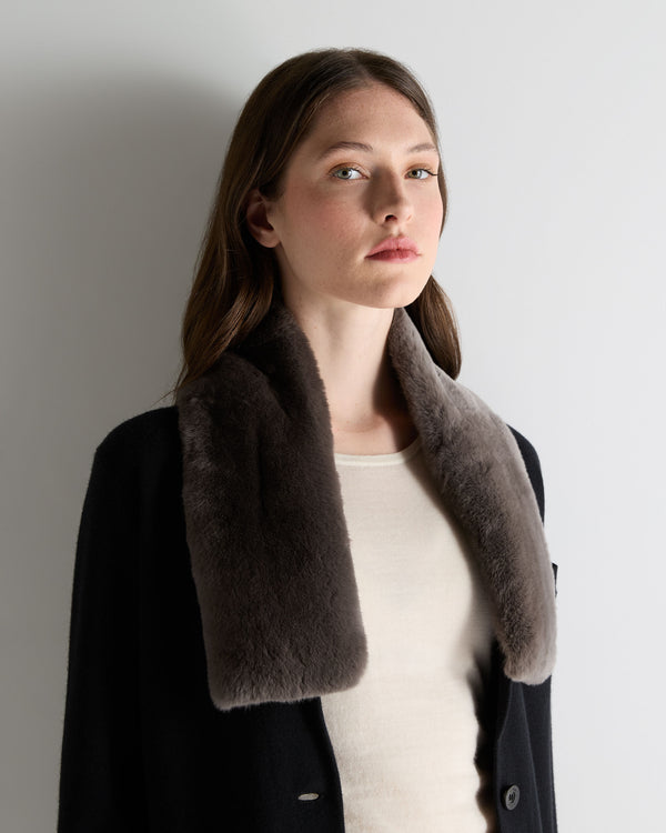 N.Peal Unisex Fur Neckwarmer Otter Brown