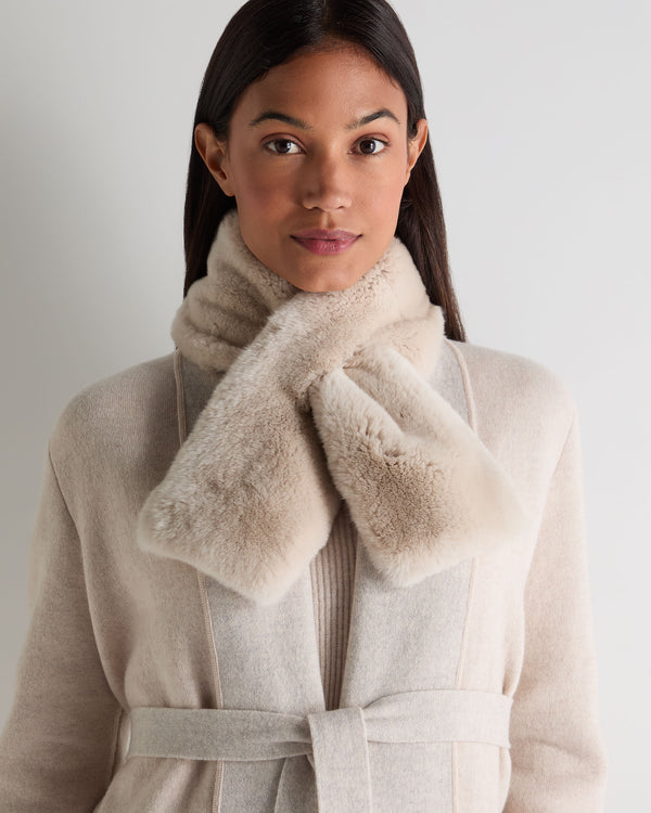 N.Peal Unisex Fur Neckwarmer Snow Grey