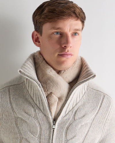 N.Peal Unisex Fur Neckwarmer Snow Grey
