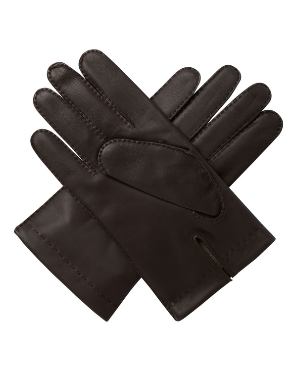 N.Peal Men's Chelsea Leather Gloves Brown