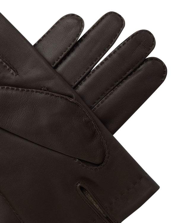 N.Peal Men's Chelsea Leather Gloves Brown